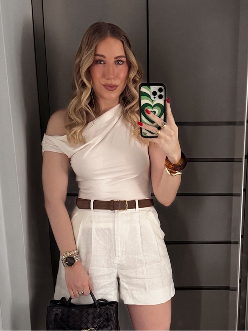 Reformation Cello Off the Shoulder Knit Top in Ivory